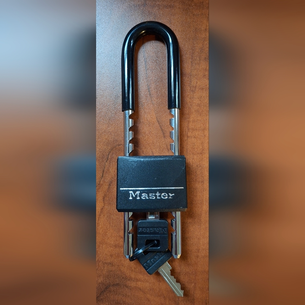 Masters Black Padlock with Keys
